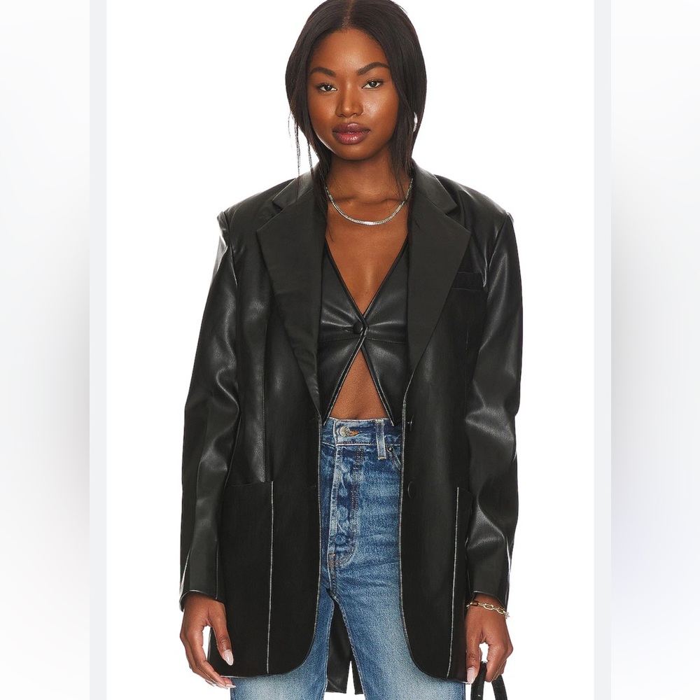 Revolve, oversize, leather blazer